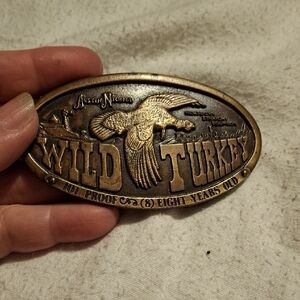 Gold and Brown Vintage-Style Belt Buckle